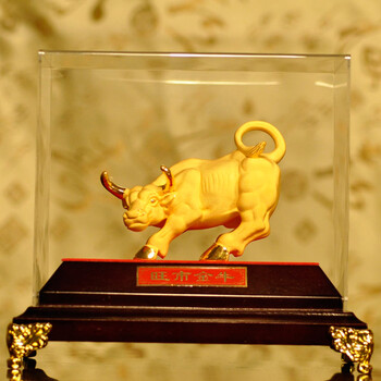 炳辰翰 绒沙金旺市<em>金牛</em>摆件 <em>属牛</em> <em>女生</em>生日礼物