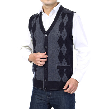 hanris瀚瑞 2013冬季<em>男羊毛马甲</em>男士鸡心领毛