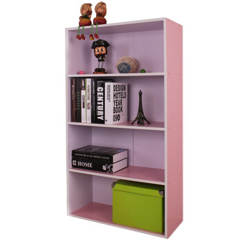 西南/华东：雅美乐 Y483L 浪漫粉 四层板式加宽收纳柜书柜 49.5元(99，下单5折)