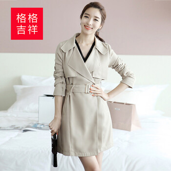 奥佐娅 时尚无领门襟拱针风衣PK11219小组,奥