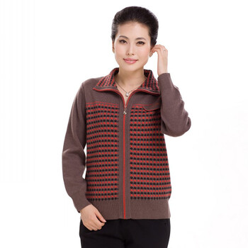 洛依诺 加厚正品羊绒衫新款时尚中<em>老年女式</em>羊