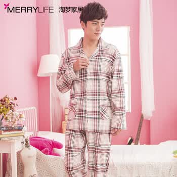 <em>淘梦家居</em> 纯棉 <em>睡衣</em> 家居服 男 时尚 长袖套装 春