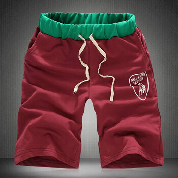 珂亚图 <em>大码短裤男</em> <em>运动</em>裤男 沙滩裤 夏季 酒红