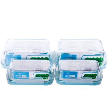 
                                        
                                        贝特阿斯（BestHA)耐热玻璃保鲜盒四件套（400ml*2+800ml*2) 冰箱 微波炉适用饭盒RL4-01                