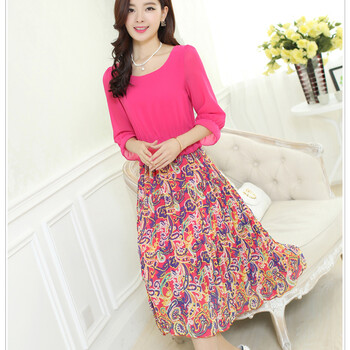 Kork-Ease货到付款女装夏款淑女显瘦小碎花雪