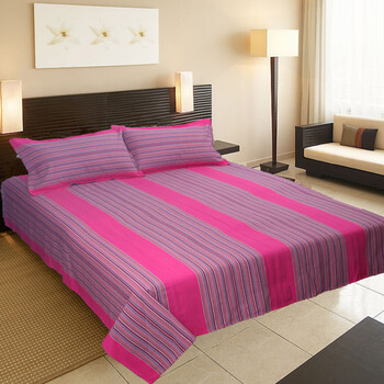 华之素锦老粗布床单+色织老粗布床单