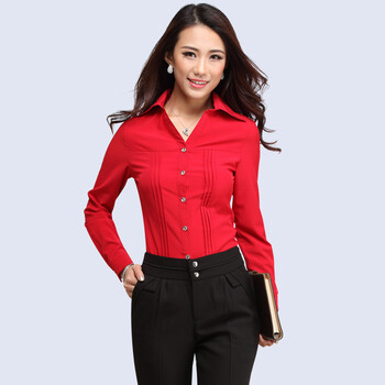 伊木子职业装<em>女装衬衫</em>韩版OL长袖<em>衬衫</em>女<em>时尚</em>