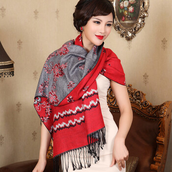 上海故事仿羊绒围巾空调披肩 9#