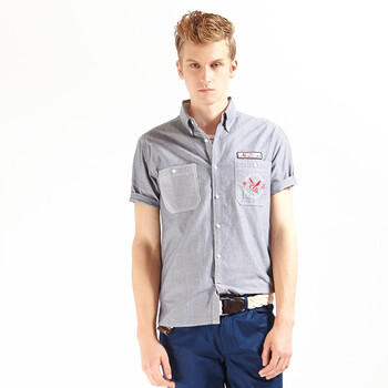 G2000\/U2LAB 夏季男装时尚休闲短袖衬衫 男士