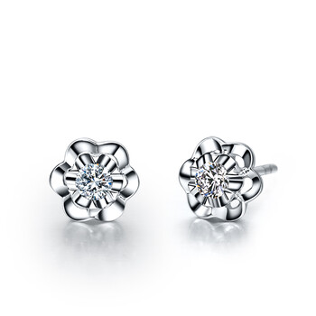 曼都珊珠宝mandurs 18K金钻石耳钉 男女款-花语