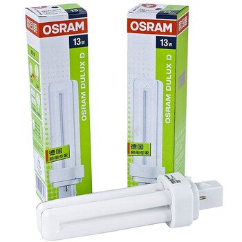 
                                        欧司朗（OSRAM） 两针插拔管 13W三基色双管紧凑型节能灯管 日光色 (2只装)                