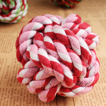 宠物球棉绳球\/狗狗玩具逗狗球编织球 耐咬球猫