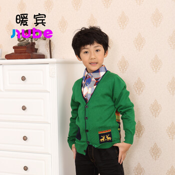 暖宾(Nube)<em>男童</em>秋装新款童装毛衣儿童<em>针织衫V</em>