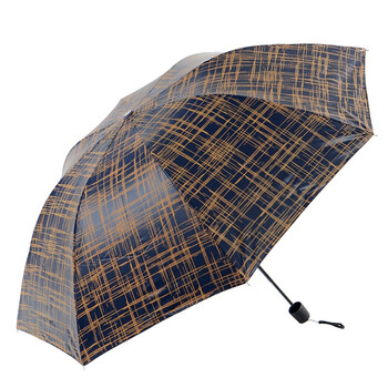 美度 时光故事一甩干晴雨伞创意三折手开遮阳伞3205蓝色