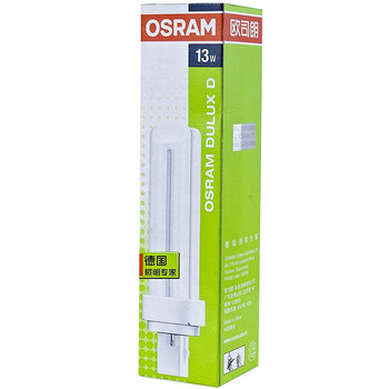 
                                        欧司朗（OSRAM） 两针插拔管 13W三基色双管紧凑型节能灯管 日光色 (2只装)                