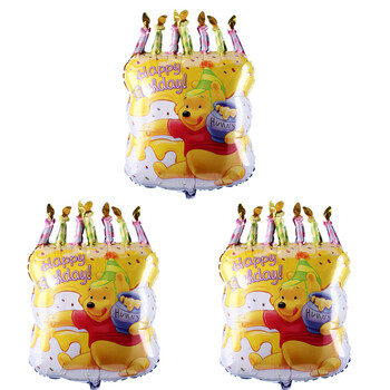 孩派HighParty维尼熊蛋糕铝箔气球/party用品/宝宝派对装饰
