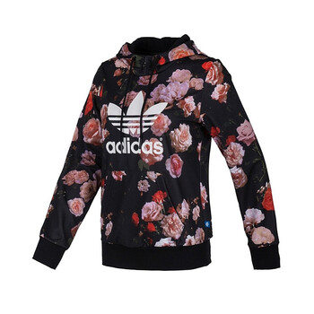 广告新款 <em>adidas</em> <em>三叶草</em>2014范爷 <em>女</em>花朵<em>卫衣</em>套