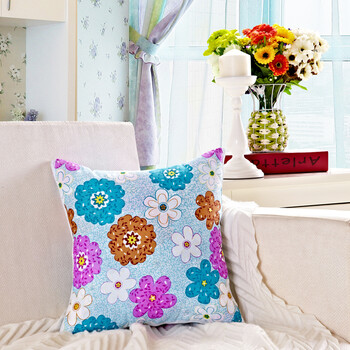 艾桐家纺优舒棉多功能抱枕被 花儿朵朵 50*50