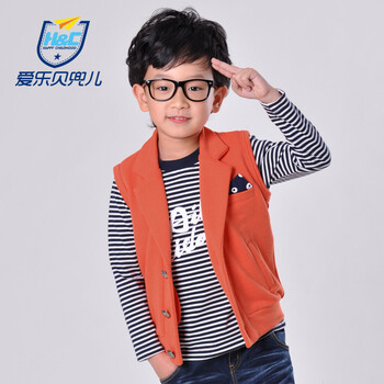 爱乐贝兜儿男童<em>马甲2014新款</em>儿童春装休闲背
