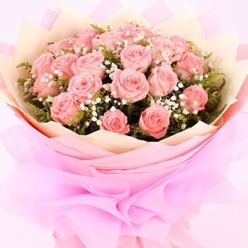 钟爱33朵粉玫瑰花北京鲜花速递温州宁波南京