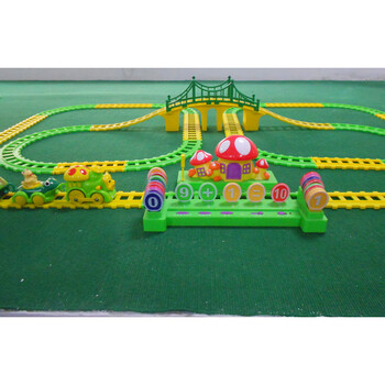 哈哈小店 卡通智力大火车 儿童电动玩具 金贝玩