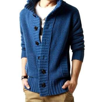 秋冬款打底<em>高领毛衣</em>男士开衫羊毛衫韩版修身加