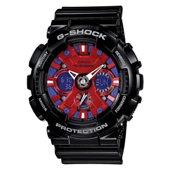 卡西欧(CASIO)手表 G-SHOCK系列动感时尚双显运动石英男表GA-120B-1A