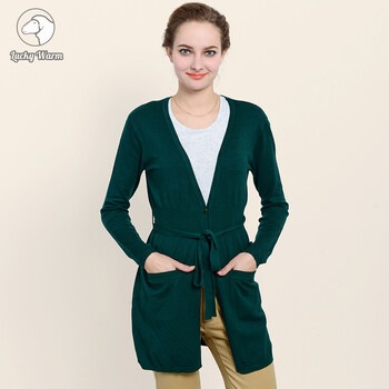 2014春装 产自鄂尔多斯<em>羊绒</em>衫<em>开衫</em>女<em>长款</em>毛衣