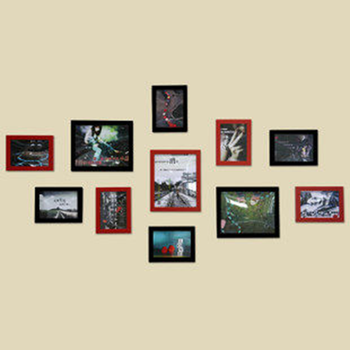 11框黑白照片墙环保相框墙相片墙欧式客厅组