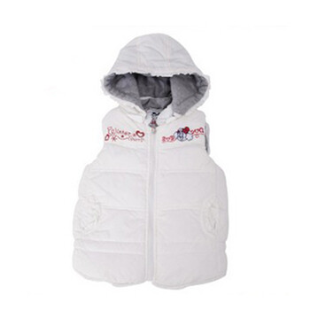 巴布豆<em>童装 女童羽绒服</em> 羽绒背心 羽绒<em>马甲</em> 白鸭