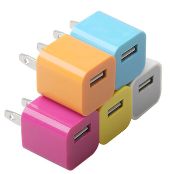 【】糖果色 多功能USB充电器插头 电源转换器