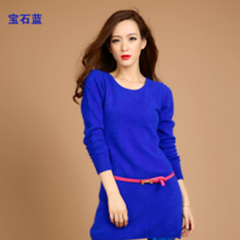 2014女式<em>包臀中长</em>新款纯山羊绒衫针织打底衫