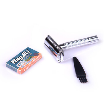 英吉利 双面剃须刀架手动剃须刀刮胡子刀 白金