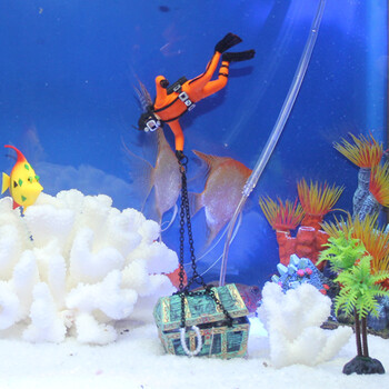 鱼缸水族箱生态鱼缸造景装饰连接增氧泵水中动