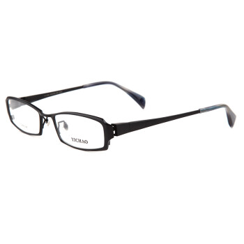 亿超眼镜 商务全框钛板光学眼镜架 男士纯钛眼镜架 近视眼镜框 配近视眼镜 1109 黑色 送1.56变色片