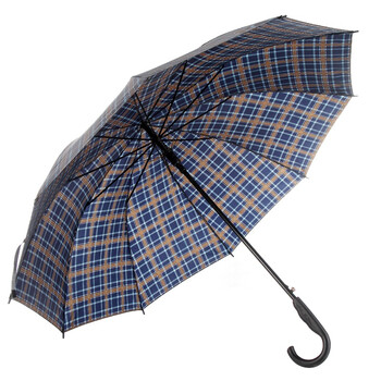 天堂伞 高密拒水自开直杆晴雨伞170E格4061深蓝色