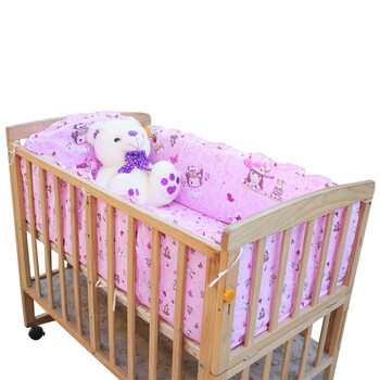 MARIA 彩色ABC婴儿床护围\/床单两件套小组,M