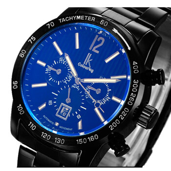 阿帕琦(IKcolouring) 时尚钢带男士手表镂空商务