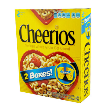 cheerios通用磨坊晶磨原味全谷物麦圈567克