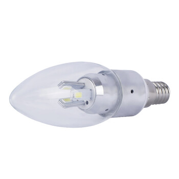 VNC LED蜡烛灯 LED灯泡小螺口水晶灯 拉尾尖泡3W超亮 5支装E14Z360 尖泡暖白光5支装