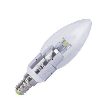 VNC LED蜡烛灯 LED灯泡小螺口水晶灯 拉尾尖泡3W超亮 5支装E14Z360 尖泡暖白光5支装