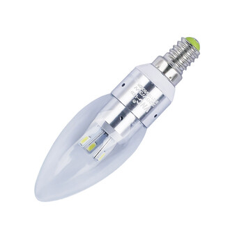 VNC LED蜡烛灯 LED灯泡小螺口水晶灯 拉尾尖泡3W超亮 5支装E14Z360 尖泡暖白光5支装