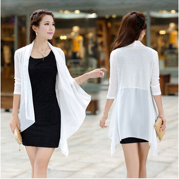 水清<em>连衣</em>韩版<em>中长款</em>防晒衫针织<em>开衫</em>薄防晒衣空
