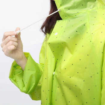 bearcat EVA半透明磨砂感户外雨衣 男女士情侣长款时尚雨衣雨披 儿童雨衣 1100 成人款绿色小猫爪 L