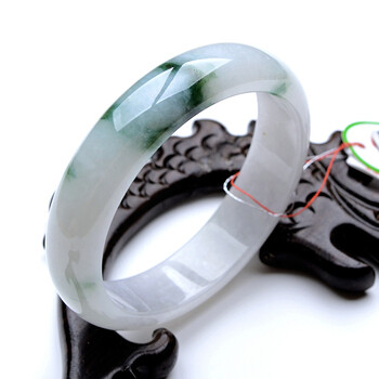 T8531果敢翡翠 57.8青竹丹枫清雅和熙飘花翡翠