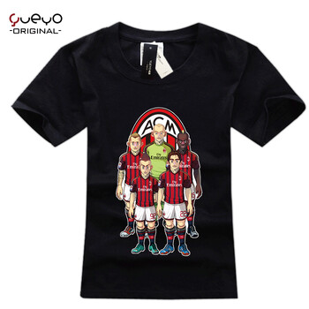 悦游 2014新款夏装男女纯棉短袖T恤 足球球迷