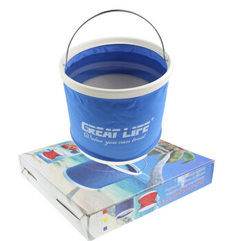 GREAT LIFE 多功能可折叠洗车置物收纳便利水桶 9L 蓝色 