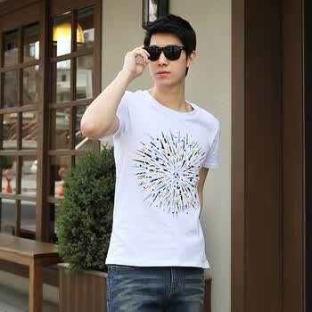 AMH 韩国2012夏装新款男装短袖T恤NS2026 白色 XL