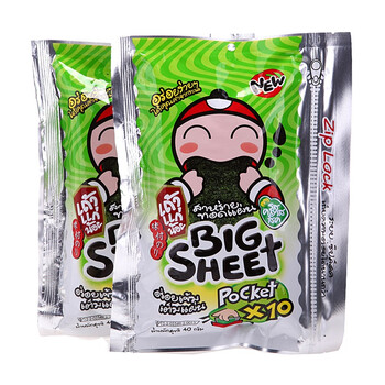泰国TaoKaeNoi小老板脆紫菜经典味拉链装40g*2袋