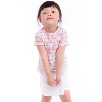 憨笔熊 2012 夏装新款 全棉针织 条纹 婴儿T恤 30895 粉红色 24/36月